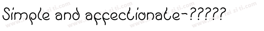 Simple and affectionate字体转换